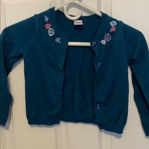 Gymboree teal cardigan